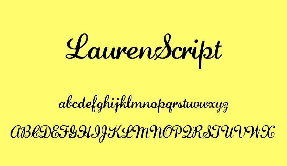 LaurenScript font