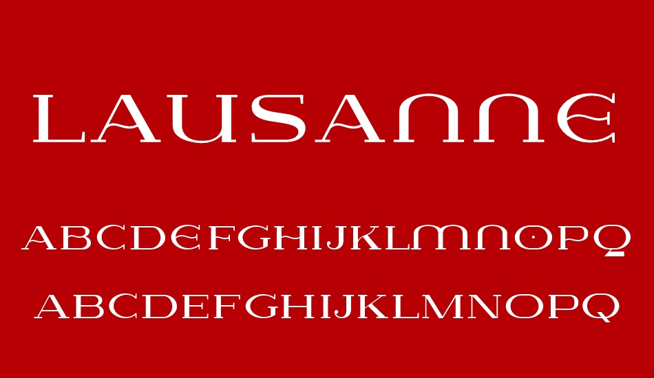 Lausanne font