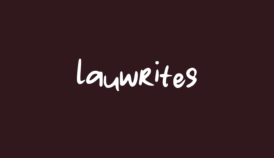 lauwrites font big