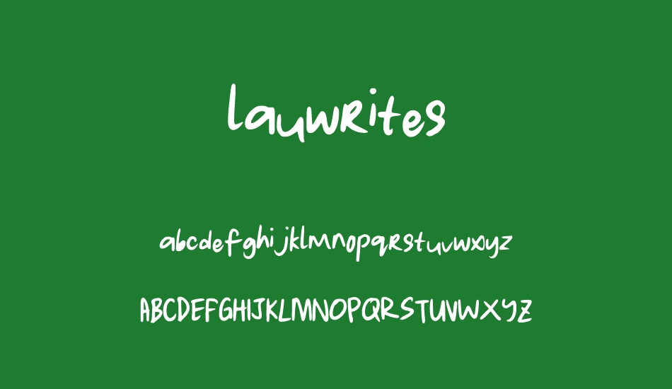 lauwrites font