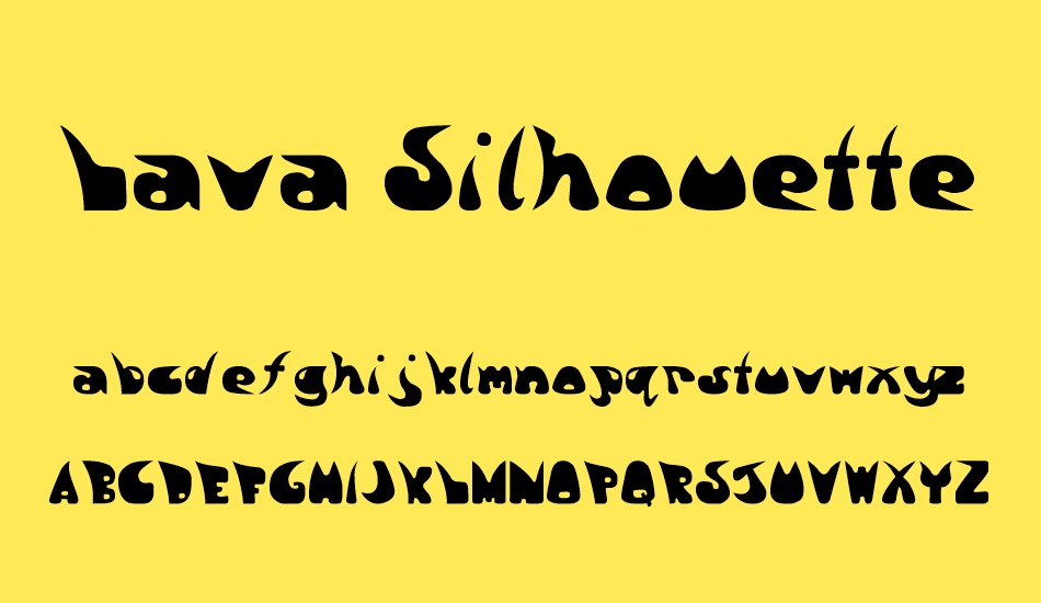 Lava Silhouettes font