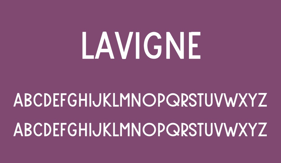 Lavigne font