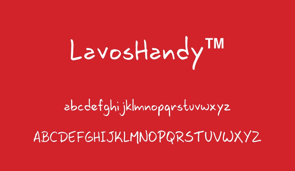 LavosHandy™ font