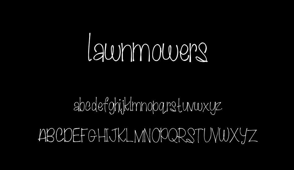 lawnmowers font