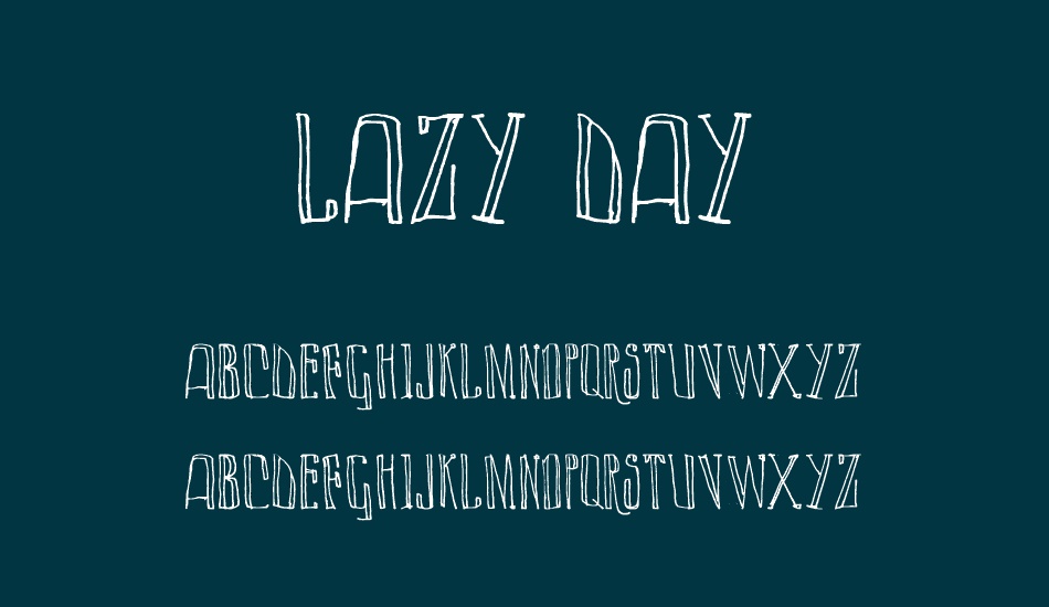 LAZY DAY font