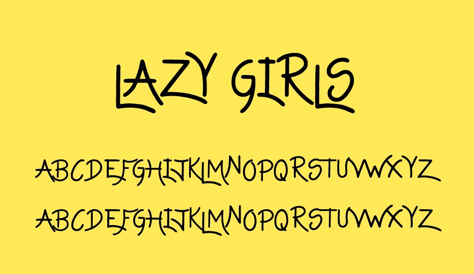 Lazy Girls font