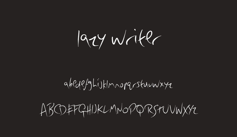 lazy writer font