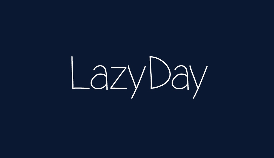 LazyDay font big