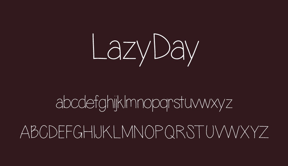 LazyDay font