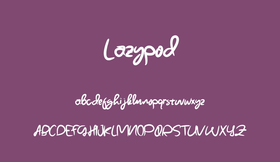 Lazypod font