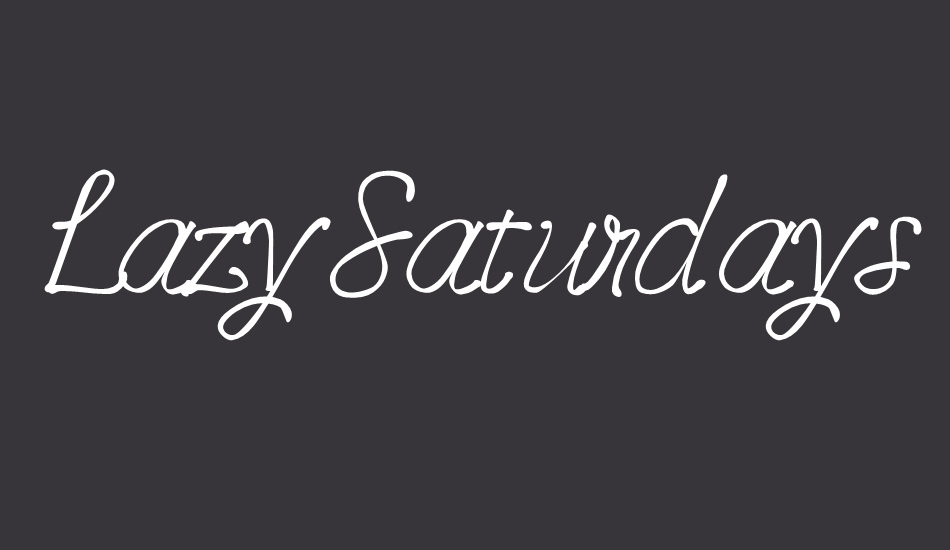 LazySaturdays font big