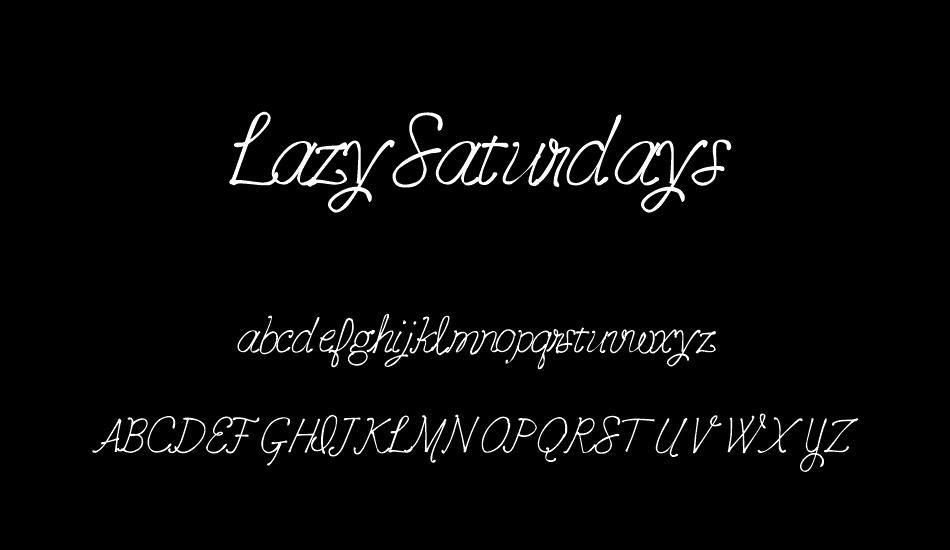 LazySaturdays font