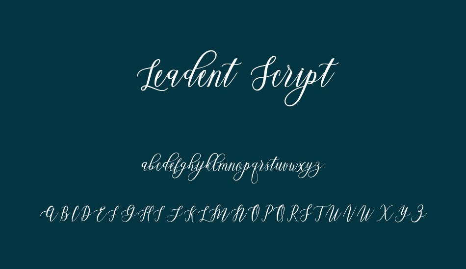 Leadent Script font