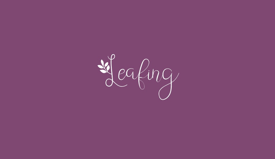 leafing font big