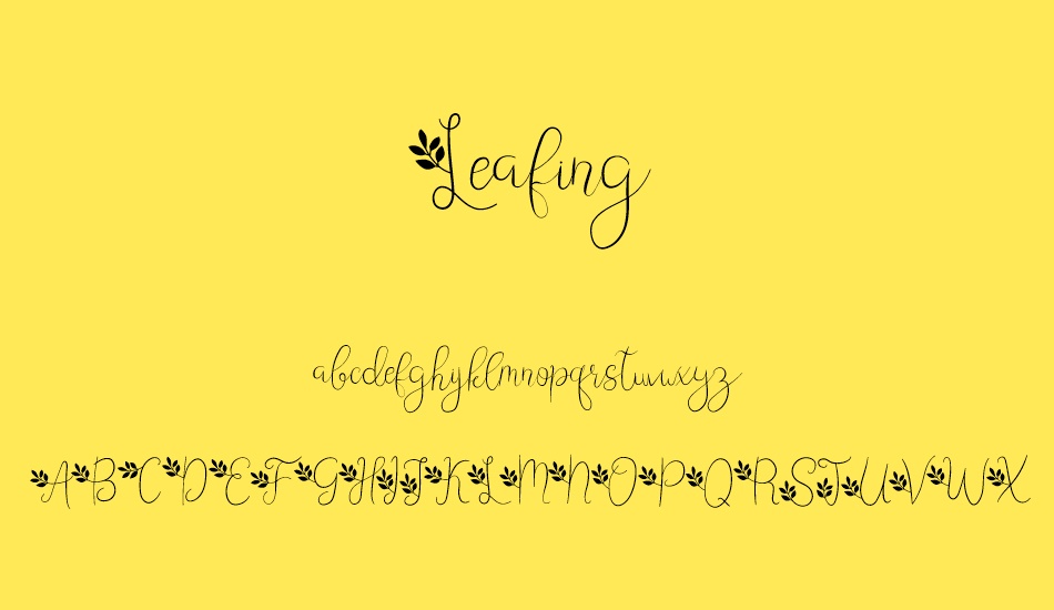 leafing font