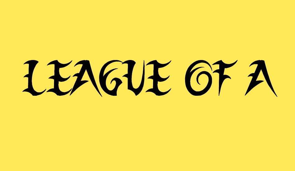 League of Ages font big