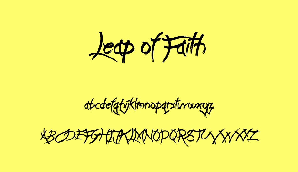 Leap of Faith font