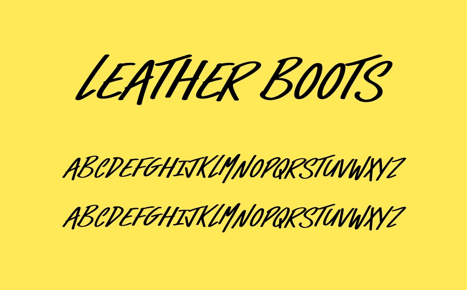 Leather Boots font