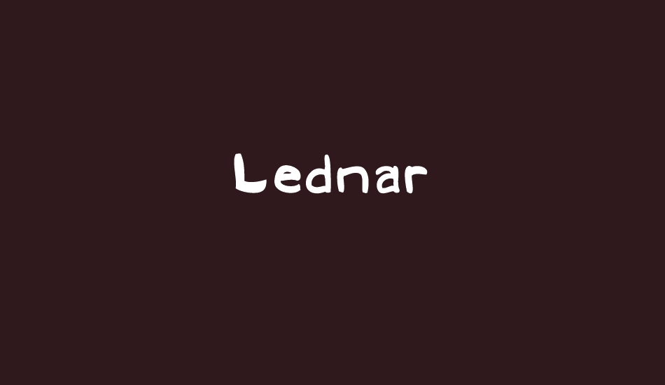 Lednar font big