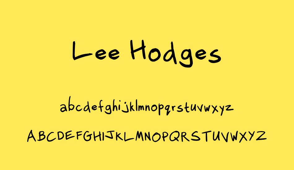 Lee Hodges font