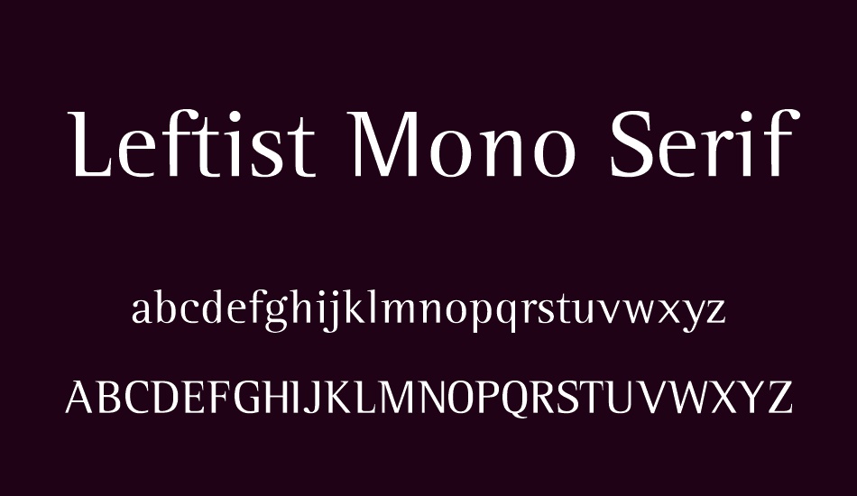 Leftist Mono Serif font