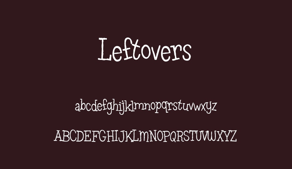 Leftovers font