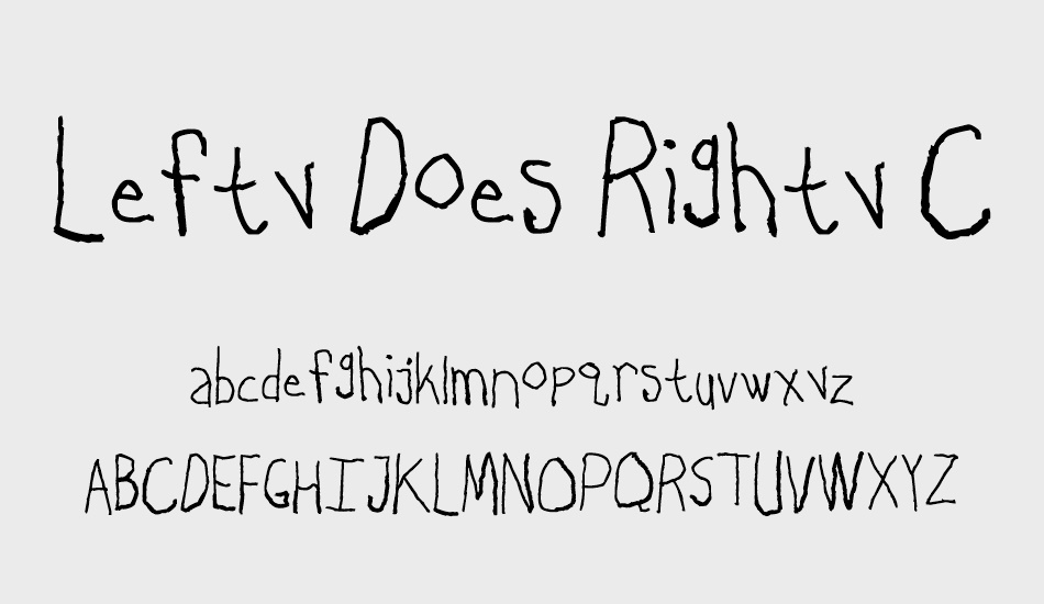 Lefty Does Righty Charcoal font