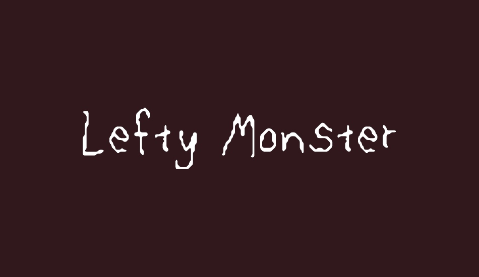 Lefty Monster font big