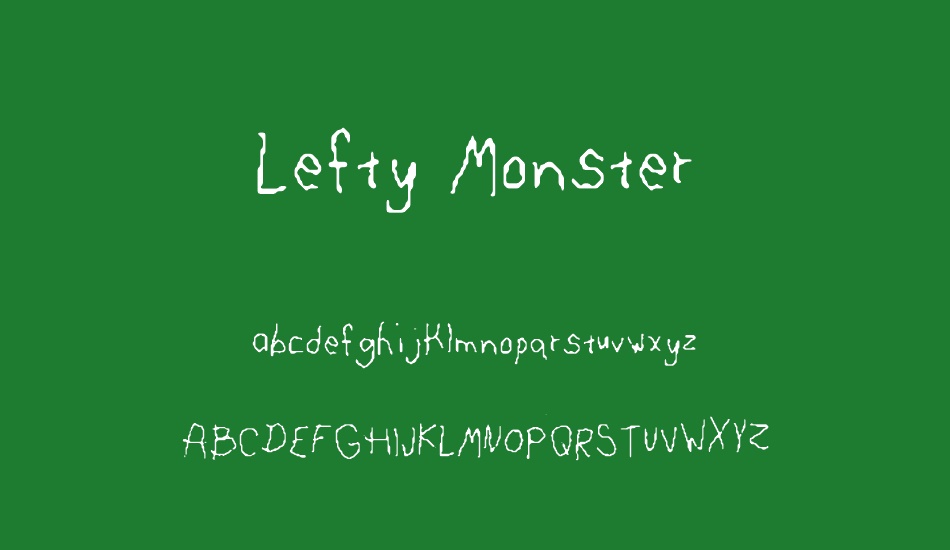 Lefty Monster font