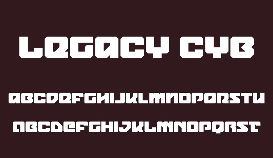 Legacy Cyborg font