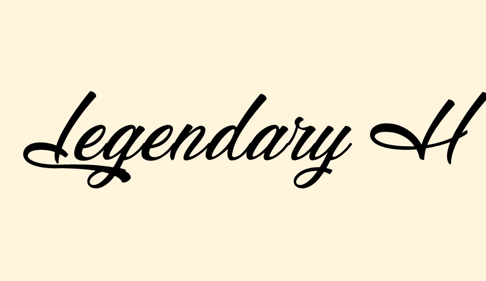 Legendary Hollywood font big