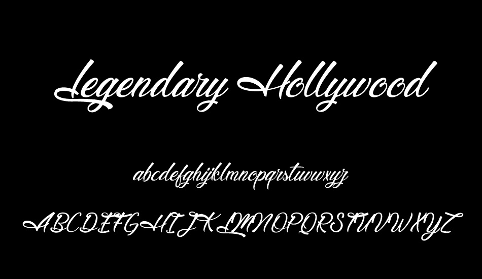 Legendary Hollywood font