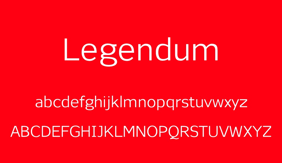 Legendum font