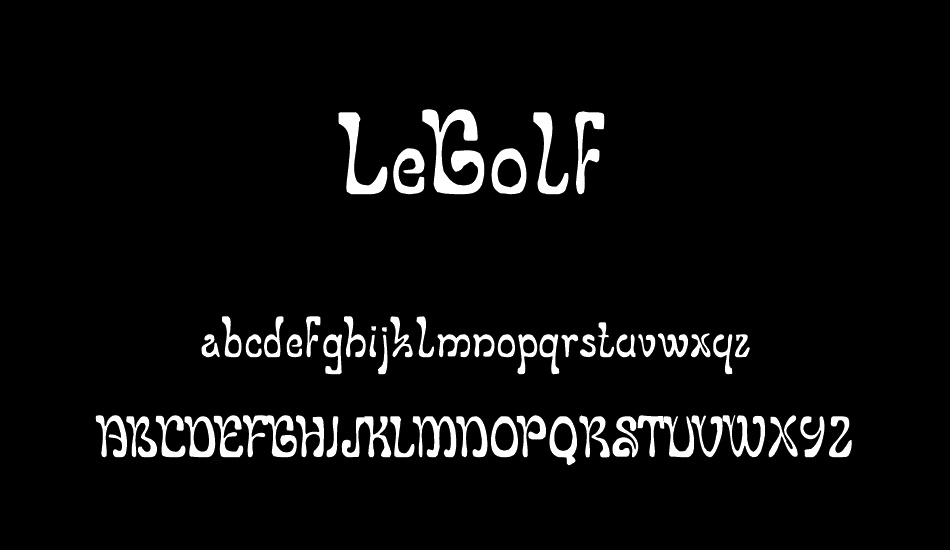 LeGolf font