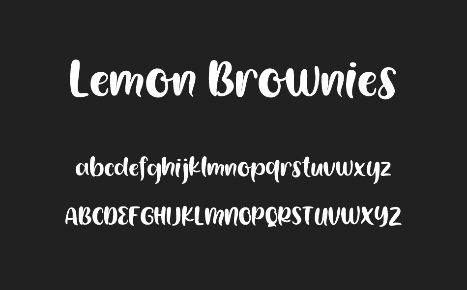 Lemon Brownies font