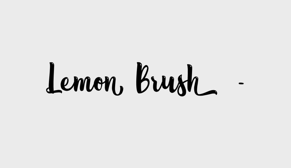 Lemon Brush - Personal Use font big