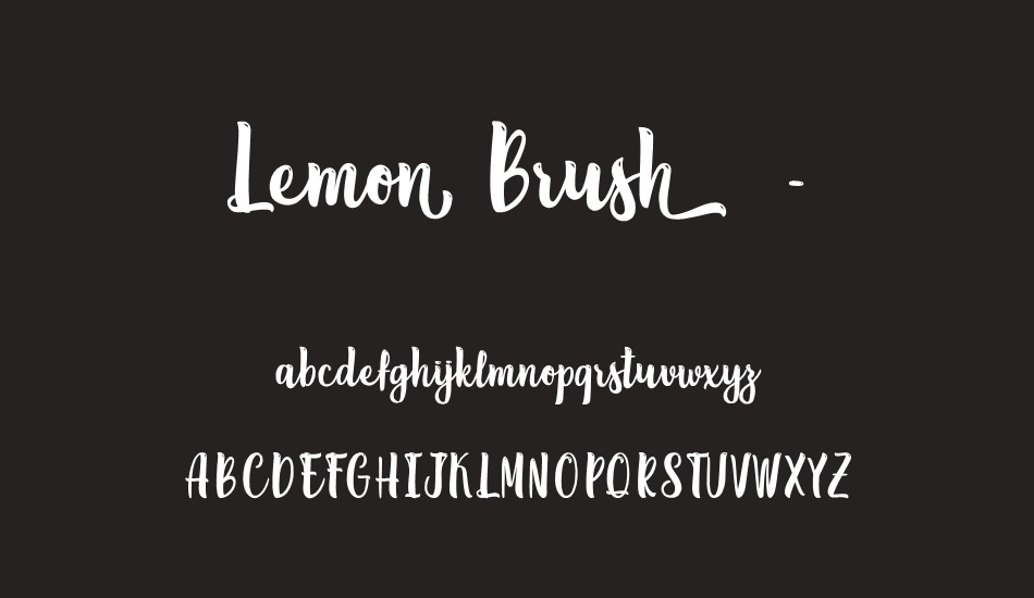 Lemon Brush - Personal Use font