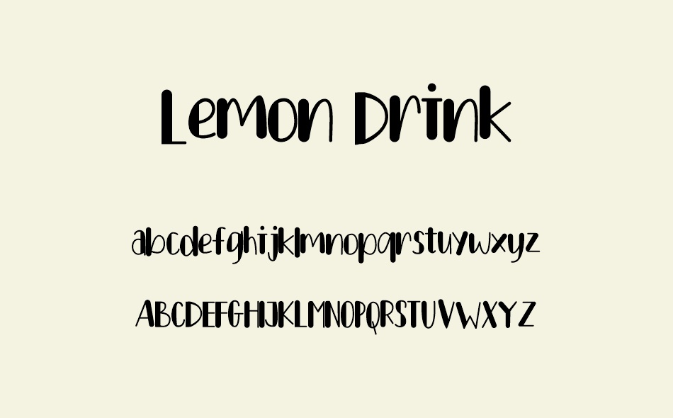 Lemon Drink font