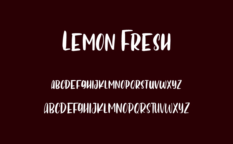 Lemon Fresh font