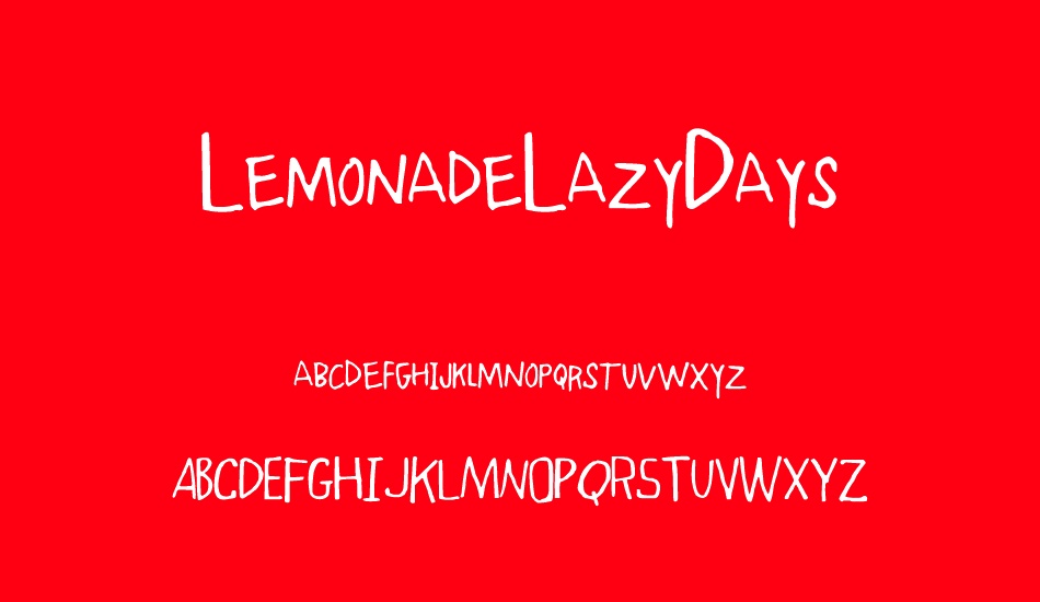 LemonadeLazyDays font