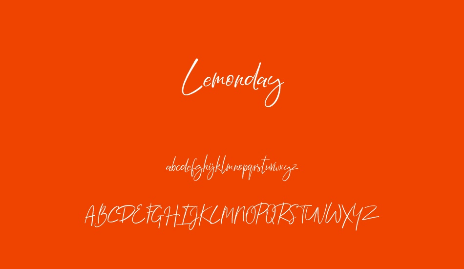 Lemonday font