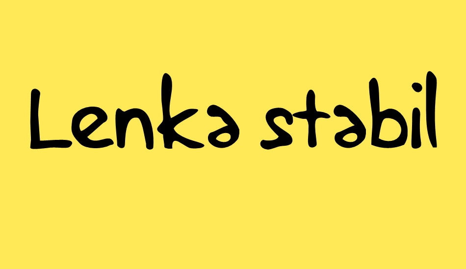 Lenka stabilo font big