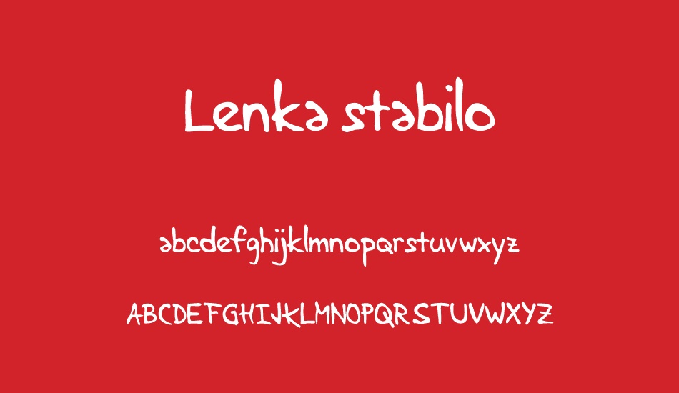 Lenka stabilo font