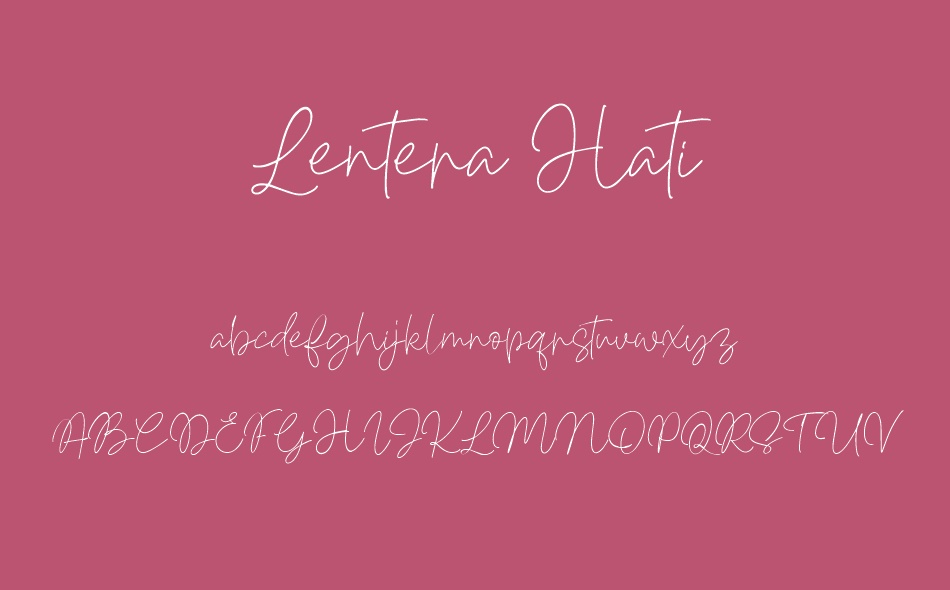 Lentera Hati font