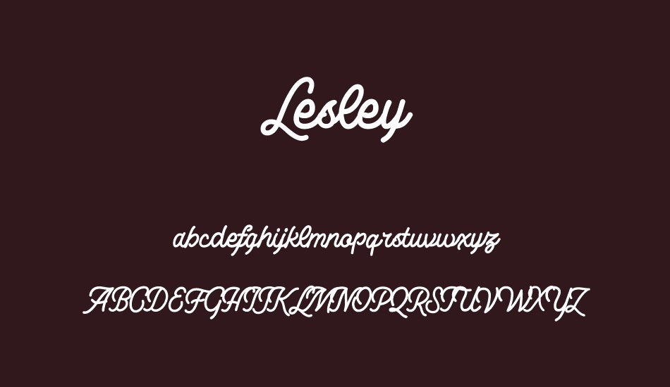 LesleyDemo font