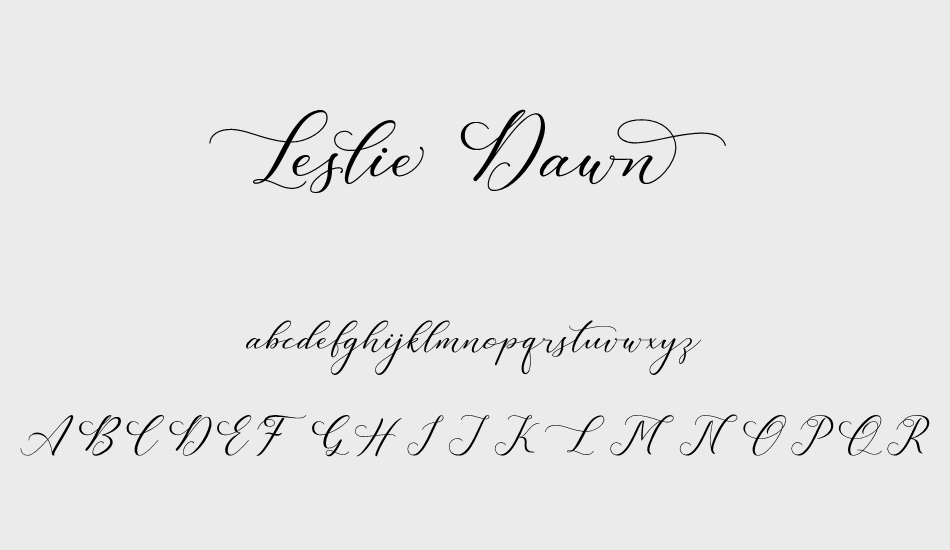 Leslie Dawn font