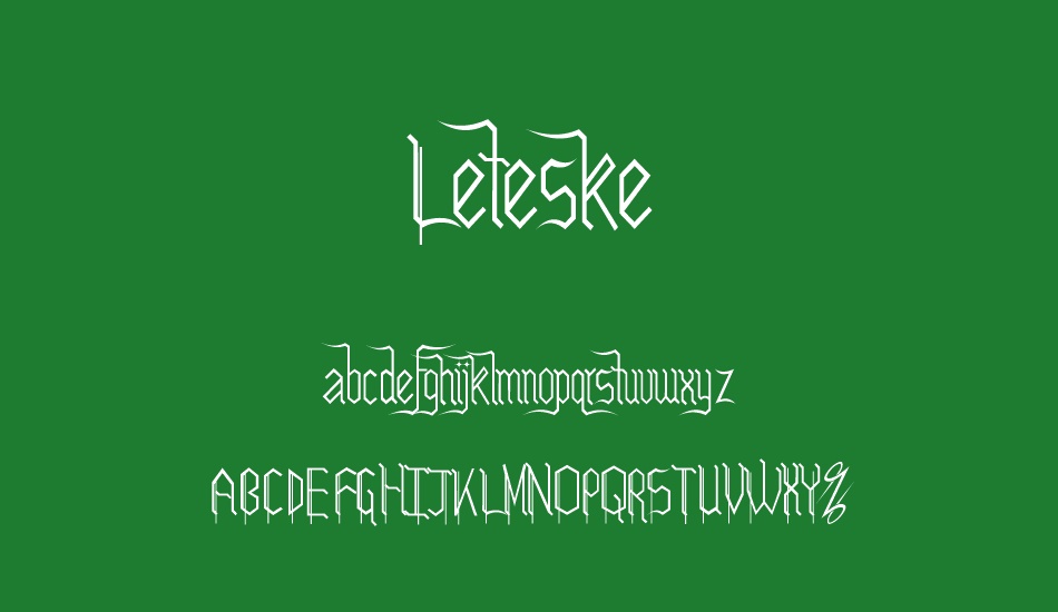 Leteske font