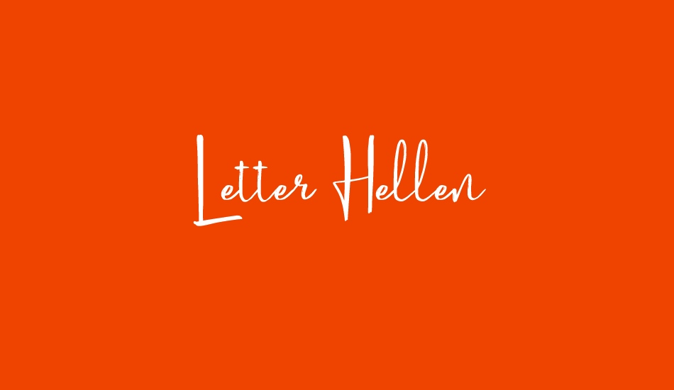 Letter Hellen font big