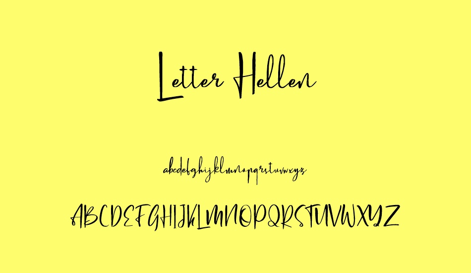 Letter Hellen font