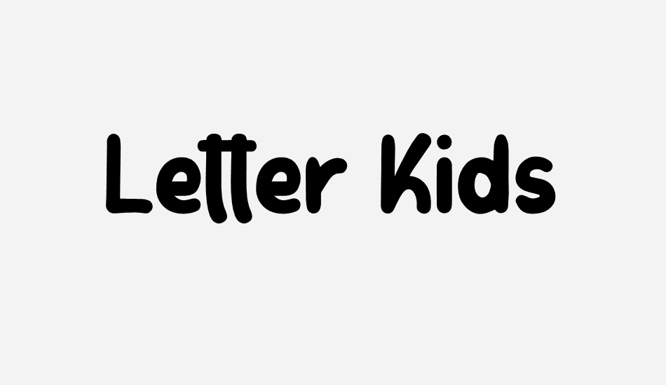 Letter Kids font big